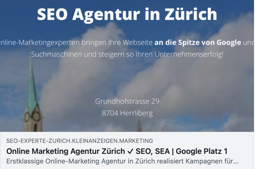 Online Marketing Agentur Zürich ✓ SEO, SEA | Google Platz 1